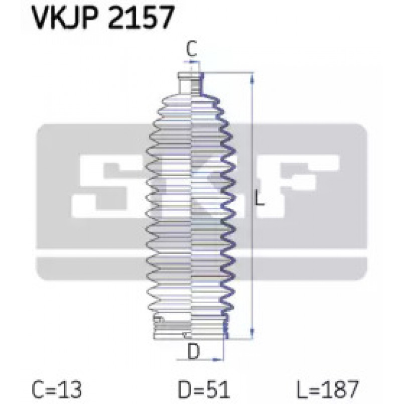 VKJP 2157 SKF - Пильовик привідного валу